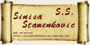 Siniša Stamenković vizit kartica